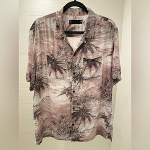 NWOT Allsaints Tiki short sleeve camp collar shirt, size L